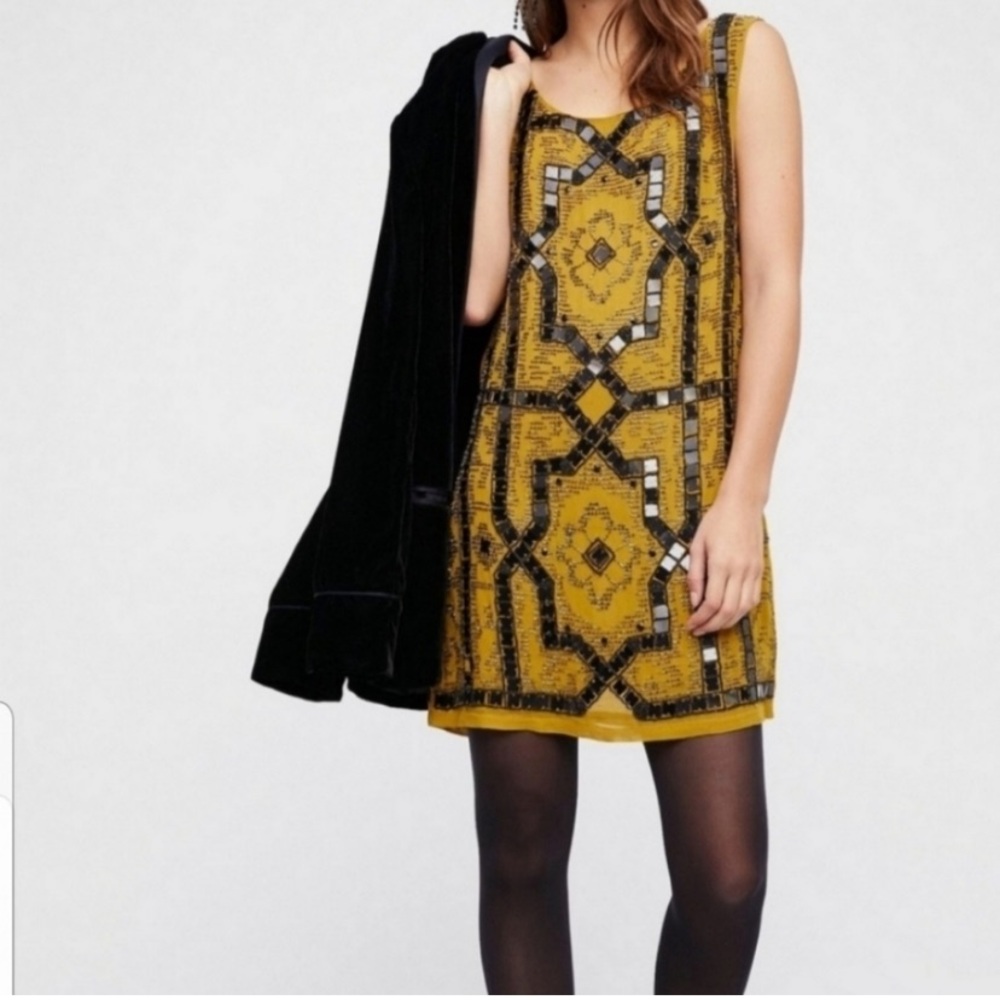 Free People Sequin Beaded Tank Dress